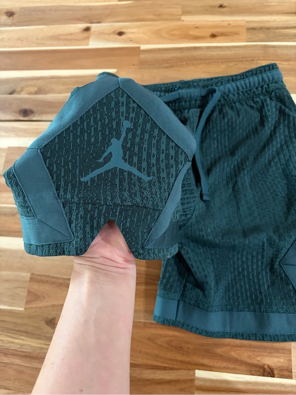 Jordan Men's Teal Athletic Shorts with Drawstring